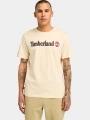 tricou cu maneci scurte pt. barbati Timberland Linear Logo Short Sleeve Tee nisip 1