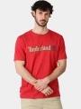 tricou cu maneci scurte pt. barbati Timberland Linear Logo Short Sleeve Tee rosu 1