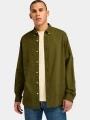 camasa cu maneci lungi pt. barbati Timberland Stretch Poplin Shirt oliv 1