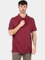 tricou cu guler pt. barbati Timberland Pique Short Sleeve Polo bordo 1