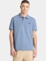 tricou cu guler pt. barbati Timberland Pique Short Sleeve Polo albastru deschis 1