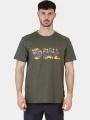 tricou cu maneci scurte pt. barbati Fjallraven Multicolor Logo T-shirt M oliv 1