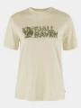 tricou cu maneci scurte pt. femei Fjallraven Lush Logo T-shirt W alb 1