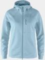 pulover polar pt. femei Fjallraven Abisko Grid Fleece Hoodie W albastru deschis 1