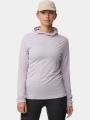 tricou cu maneci lungi, pentru sport pt. femei Fjallraven Abisko Wool Hoodie W violet 1