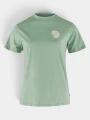 tricou cu maneci scurte pt. femei Fjallraven Fox Boxy Logo Tee W verde deschis 1