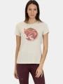 tricou cu maneci scurte pt. femei Fjallraven Arctic Fox T-shirt W alb 1