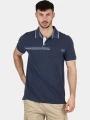tricou cu guler pt. barbati TBS Kamalpol albastru inchis 1