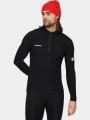 tricou cu maneci lungi, pentru sport pt. barbati Mammut Tree Wool Thermal FL Half Zip Longsleeve negru 1