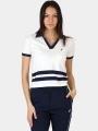 tricou cu guler pt. femei Nautica Sedum Polo Shirt alb 1