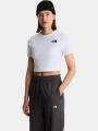 crop top pt. femei The North Face W Essential Cropped Slim Short Sleeve Te alb 1