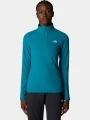 pulover polar pt. femei The North Face W 100 Glacier 1/4 Zip verde 1