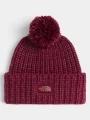 caciula cu mot The North Face Cozy Chunky Cabin Beanie bordo 1