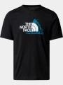 tricou cu maneci scurte pt. barbati The North Face M Mountain Foundation Ss Tee-Graphic negru 1