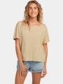 tricou cu maneci scurte pt. femei O'Neill Essentials O'Neill Script Scoop Neck T-Shirt nisip 1