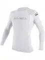 lycra cu maneci lungi pt. barbati O'Neill Basic Skins L/S Rash Guard alb 1