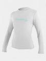 lycra cu maneci lungi pt. femei O'Neill WMS Basic Skins L/S Sun Shirt alb 1