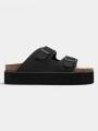 papuci pt. femei O'Neill Sandy Platform Slider Women Low negru 1