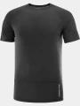 tricou pentru sport, cu maneci scurte pt. barbati Salomon Cross Run Ss Tee M negru 1
