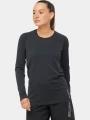tricou cu maneci lungi, pentru sport pt. femei Salomon Sense Aero Seamless Tee W negru 1