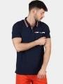 tricou cu guler pt. barbati TBS Selimpol albastru inchis 1