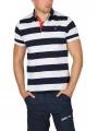 tricou cu guler pt. barbati TBS Sergepol albastru inchis 1