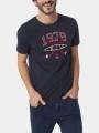 tricou cu maneci scurte pt. barbati TBS Smithtee albastru inchis 1