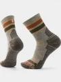 ciorapi pentru drumetii Smartwool Hike Light Cushion Striped Mid Crew Socks gri 1