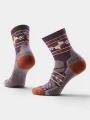 ciorapi pentru drumetii pt. femei Smartwool Women's Hike Light Cushion Retro Floral Mid Crew Socks violet 1