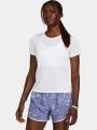 tricou pentru sport, cu maneci scurte pt. femei Under Armour UA Launch Shortsleeve alb 1