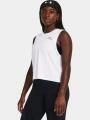 tricou de sport fara maneci pt. femei Under Armour Vanish Energy Crop Tank alb 1