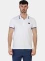 tricou cu guler pt. barbati TBS Yvanepol alb 1