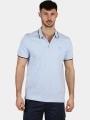 tricou cu guler pt. barbati TBS Yvanepol albastru deschis 1
